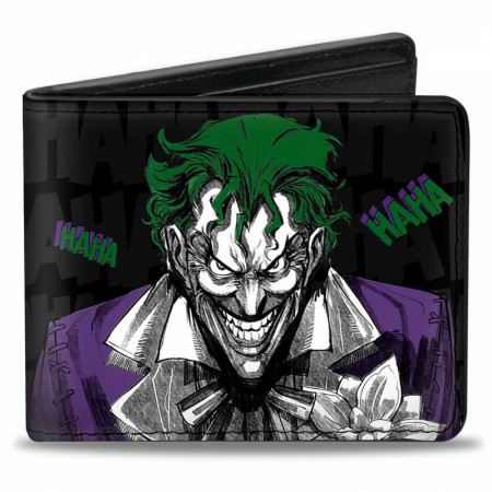 Joker Smiling and Laughing Poses HAHA HAHA Bi-Fold Wallet