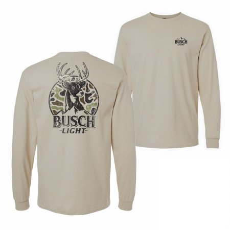 Busch Light Deer Hunting Camo Logo Long Sleeve Shirt