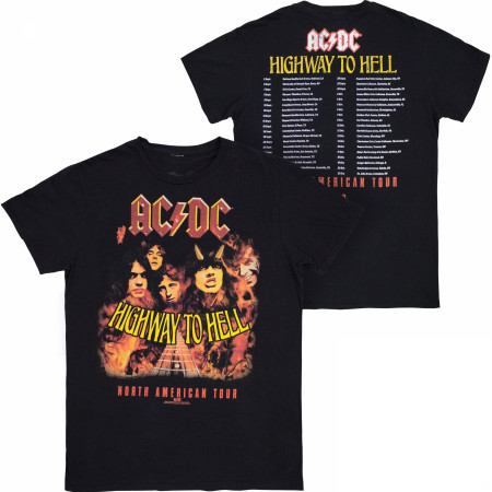 AC/DC Highway to Hell Tour Front and Back Print T-Shirt