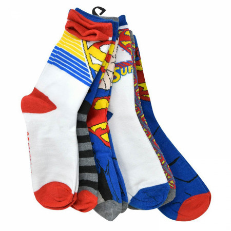 Superman Emblem Men's Crew Socks 6-Pack