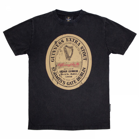 Guinness Distressed Gaelic Label Tee Shirt