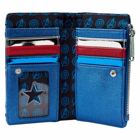 Captain America Cosplay Zip Around Wallet by Loungefly