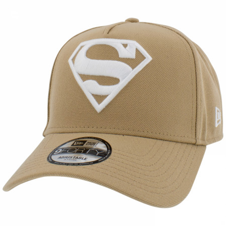 Superman Khaki New Era A-Frame 9Forty Adjustable Hat