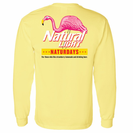 Natural Light Naturdays Flamingo Yellow Long Sleeve Shirt