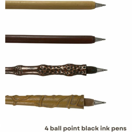 Harry Potter Wizarding Wand Pens Set of 4 - Harry Potter, Voldemort, Hermione, Dumbledore Wand Pens