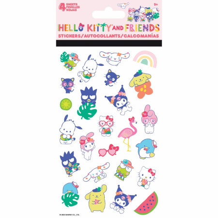 Hello Kitty and Friends Sanrio Tropical Summer Sticker Sheet