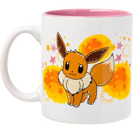 Pokemon Eevee Star Splatter 20oz Ceramic Camper Mug