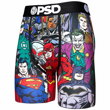 DC Comics Boys Squad Lineup All Over Print Men's PSD Boxer Briefs