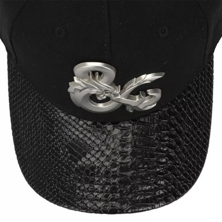 Dungeons & Dragons Metal Logo Badge and Dragon Skin Hat