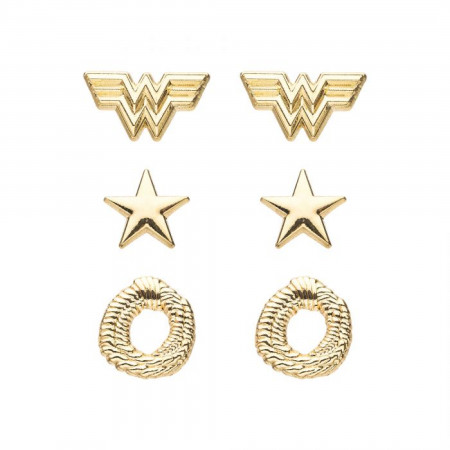 DC Comics Wonder Woman 1984 Stainless Steel Earrings Set