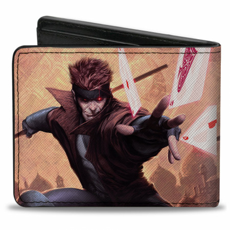 Gambit Action Cards Pose X-Men Bi-Fold Wallet