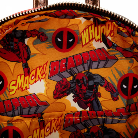 Deadpool Metallic Collection Cosplay Mini Backpack By Loungefly