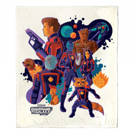 Guardians of the Galaxy 3 Pop Art Silk Touch Throw Blanket 50" x 60"