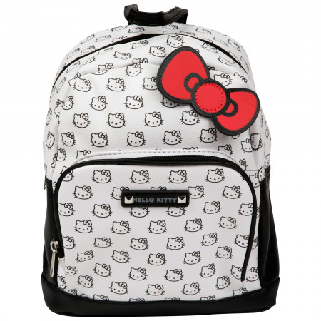 Hello Kitty Face Print 10" Backpack with Bow