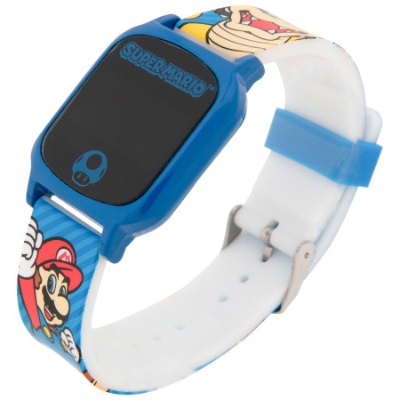Super Mario Bros. and Bowser LCD Kid's Watch with Silicone Band