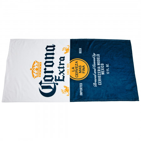 Corona Extra Bottle Label 30"x60" Beach Towel