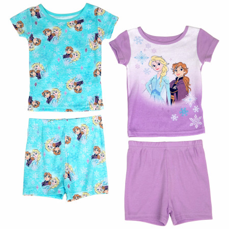 Disney Frozen Anna & Elsa 4-Piece Toddler Pajama Sleep Set