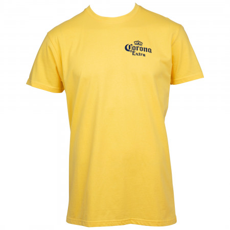 Corona Extra Find Your Beach Men's Yellow Tee Shirt