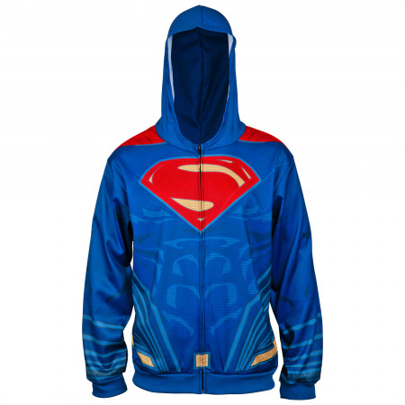 Superman Suit Comic Style Costume Hoodie
