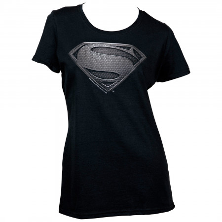 Superman Justice League Snyder Cut Black Symbol Women's T-Shirt